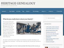 Tablet Screenshot of heritagegenealogy.com.au
